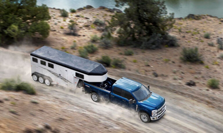 2023 Ford Super Duty F-250 exterior towing trailer view from above