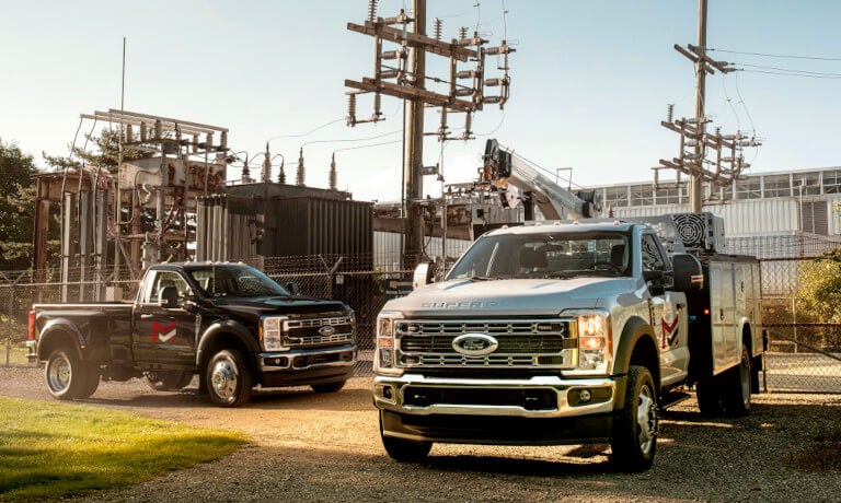 2023 Ford Super Duty F-250 exterior two parked by power plant