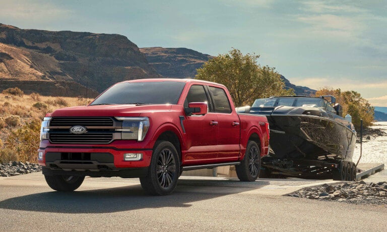 2024 Ford F-150 exterior towing boat from water